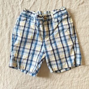 Janie and Jack Baby Boy Plaid Blue White Summer Short 12-18 Months Toddler